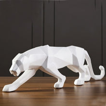 Load image into Gallery viewer, ERMAKOVA Panther Statue Animal Figurine Large Size Abstract Geometric Style Resin Leopard